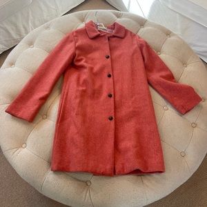 24 shade of green custom orange tweed coat